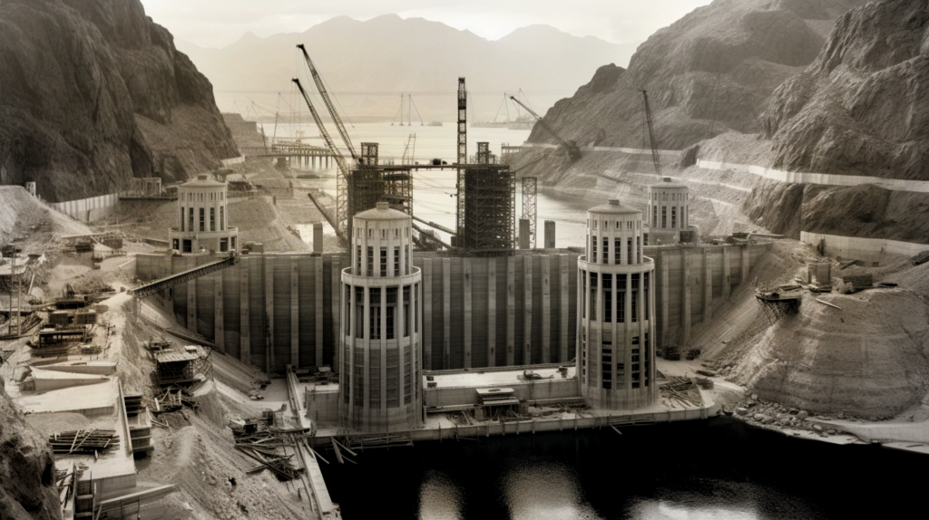 Hoover Dam History and Rise Amdist the Rocky Mountains