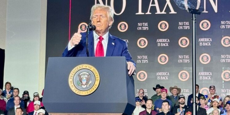 President Donald Trump Holds “No Tax On Tips” Event at Circa Las Vegas