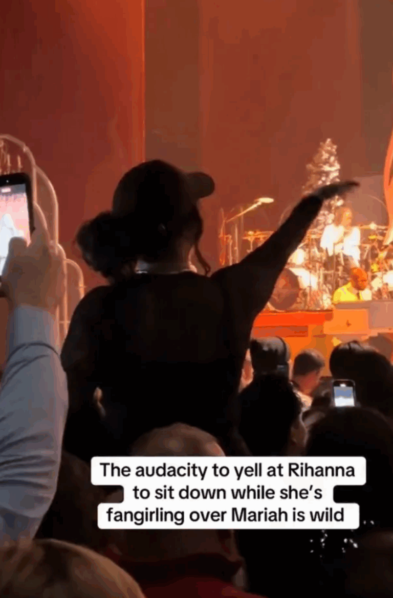 Viral Awkward Moment as Fan Tells Rihanna To Sit Mariah Carey’s Concert