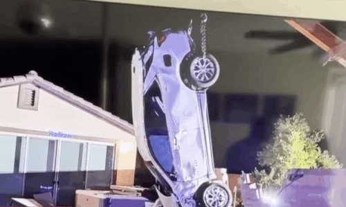 Video Shows Car Flying Into Backyard, Ejecting Driver Into Pool in Wild Nevada Crash