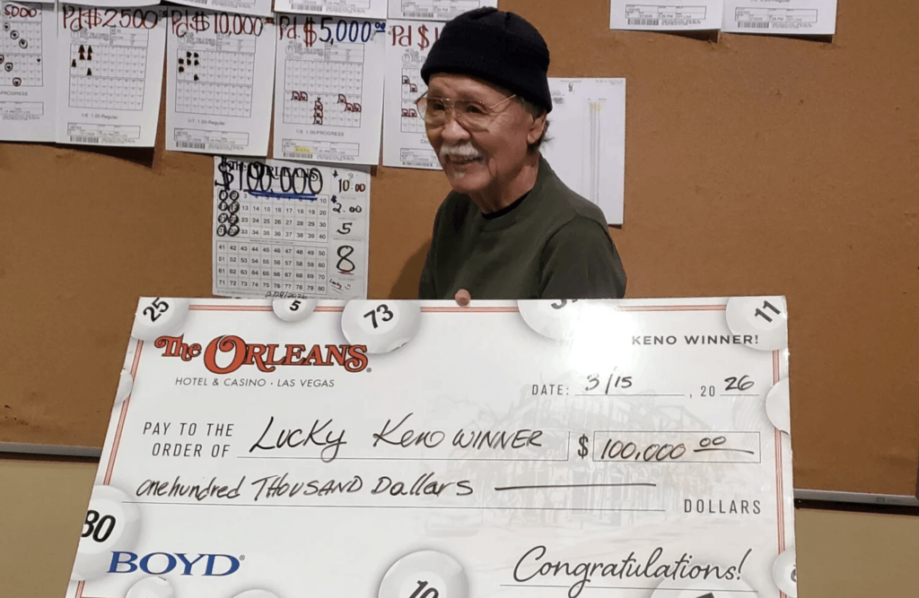 Hawaii Visitor Cashes in $100K Keno Jackpot at the Orleans